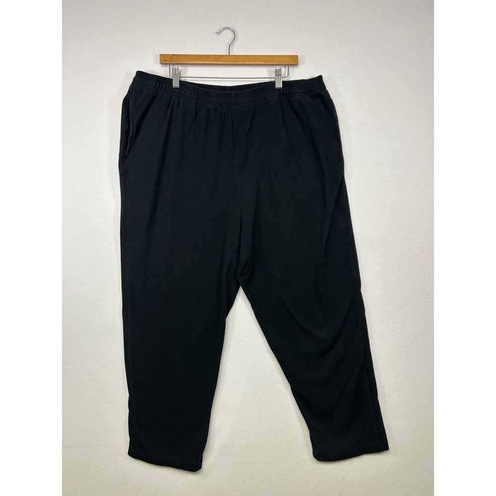 Comfortable KingSize Mens 2XL Black Cotton‎ Knit Elastic Waist Lounge Pants